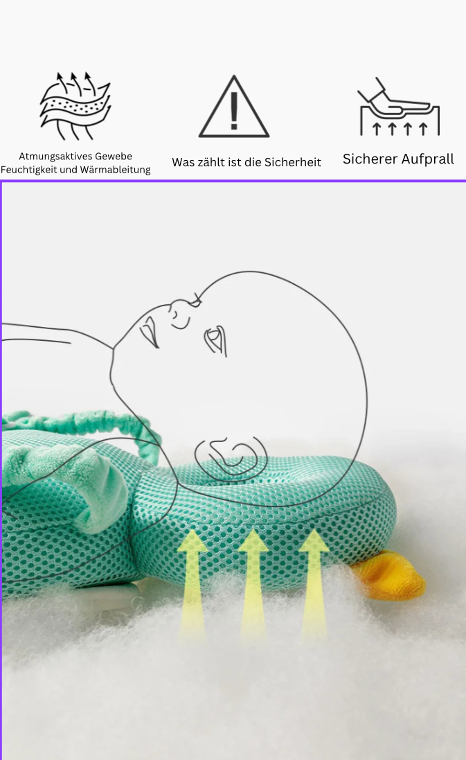 Sturzsicheres Kopfkissen für Kleinkinder